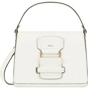 Furla white Rialto  leather crossbody.  Super nice